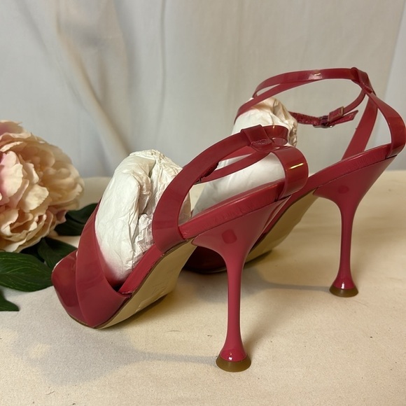 Marc Fisher Claudie Red Buckled Ankle Jelly Strap High Heeled Sandal Sz 8.5 NEW - Picture 6 of 7